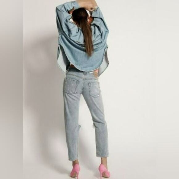 One Teaspoon Awesome Baggies Distressed Jeans Montana Blue Size 29 NEW - Picture 15 of 15